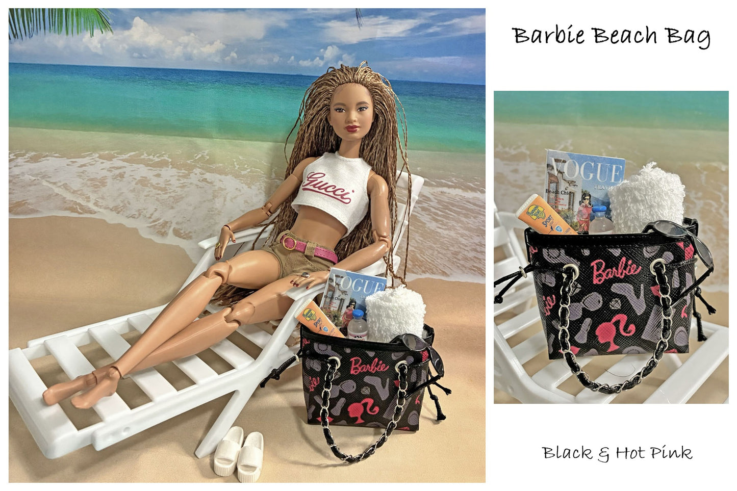 Beach Bags for Barbie, Blythe, Integrity or Equivalent Dolls