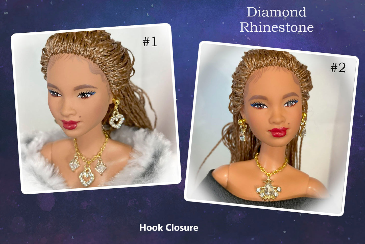 Rhinestone Jewelry for 1:6 Dolls 11 - 12"