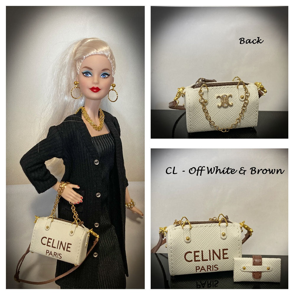 Simply Bold Reversible Satchel Handbags for 1:6 Dolls like Barbie, Blythe, Integrity, JHA