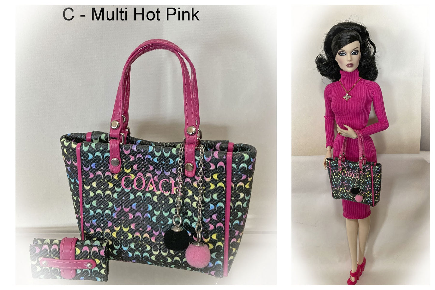 Bold Handbags for 1:6 Dolls like Barbie, Blythe, Integrity, JHA