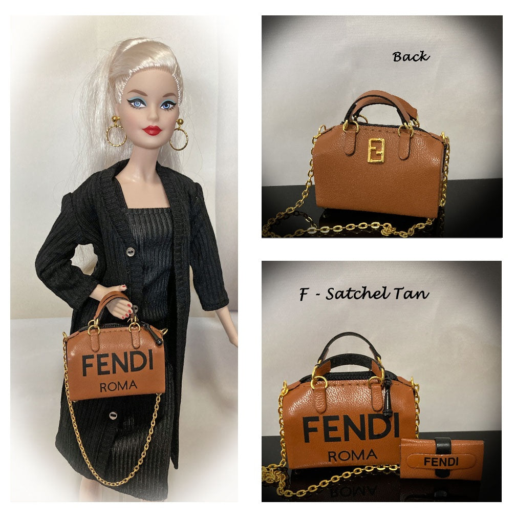 Simply Bold Reversible Satchel Handbags for 1:6 Dolls like Barbie, Blythe, Integrity, JHA
