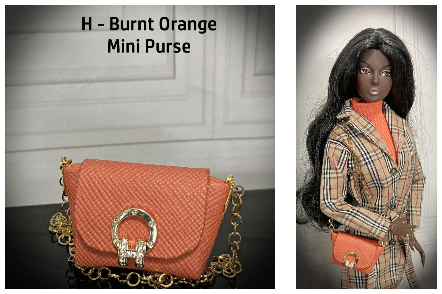 Mini Collection Handbags for 1:6 Dolls like Barbie, Blythe, Integrity, JHA