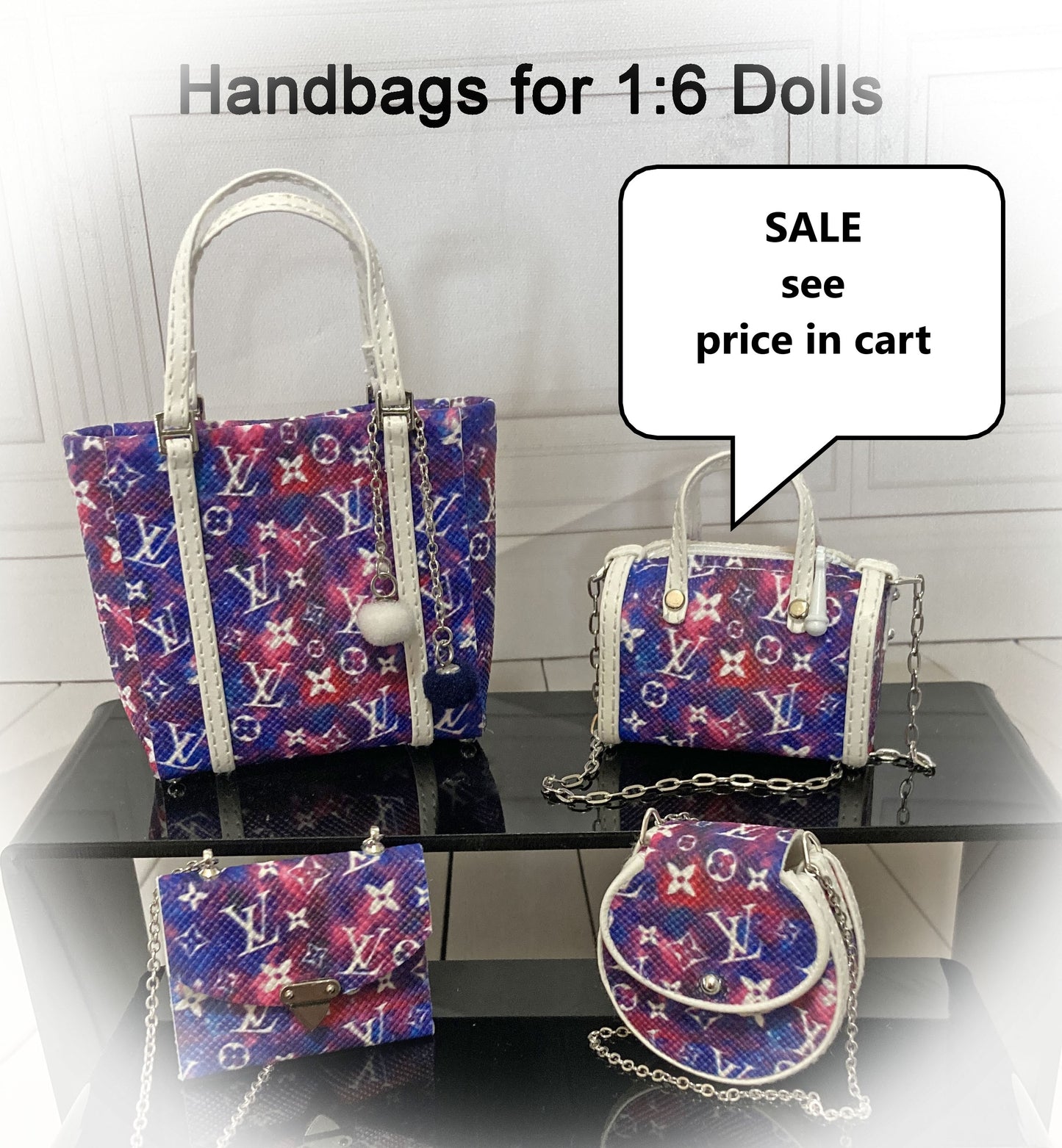 Handbags for 1:6 Dolls like Barbie, Blythe, Integrity, JHA