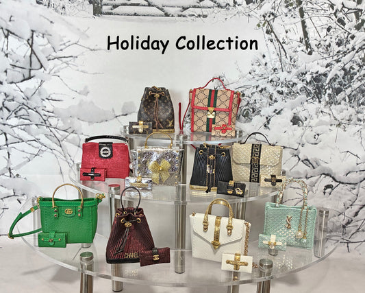 Holiday Collection Handbags for 1:6 Dolls like Barbie, Blythe, Integrity, JHA
