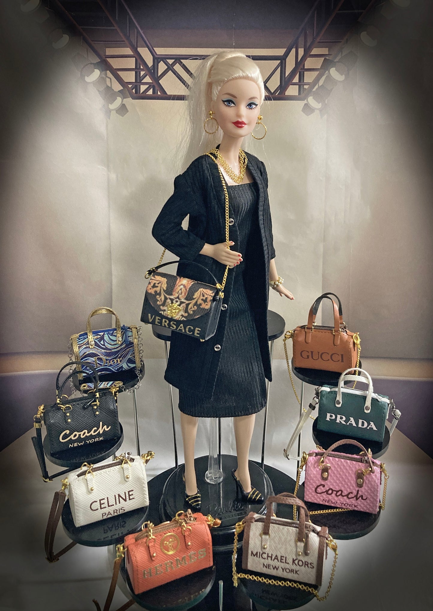 Simply Bold Reversible Satchel Handbags for 1:6 Dolls like Barbie, Blythe, Integrity, JHA