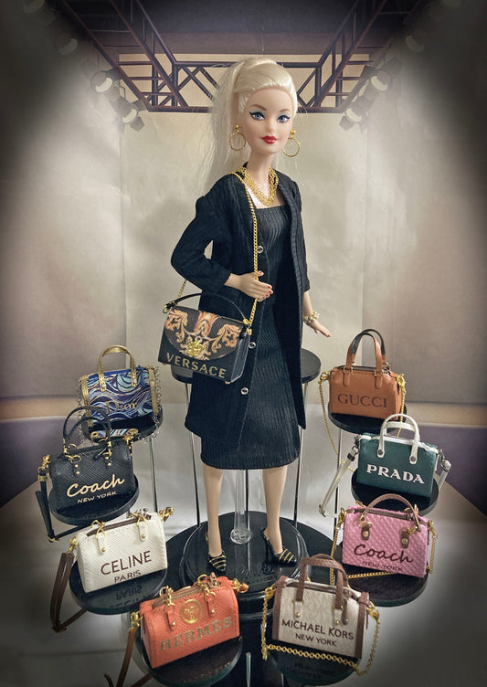 Simply Bold Reversible Satchel Handbags for 1:6 Dolls like Barbie, Blythe, Integrity, JHA