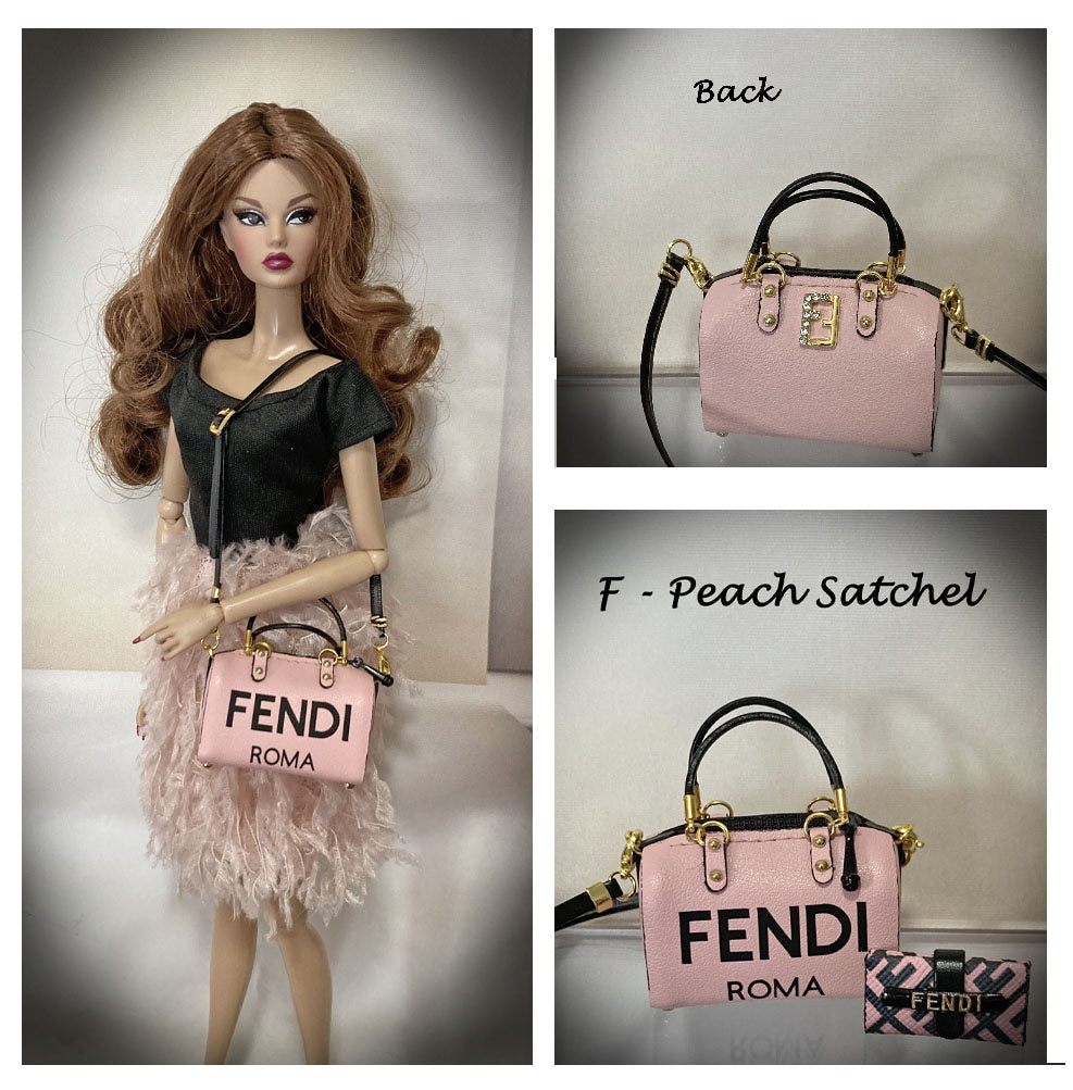 Simply Bold Reversible Satchel Handbags for 1:6 Dolls like Barbie, Blythe, Integrity, JHA