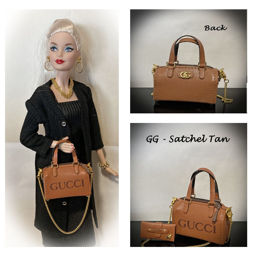 Simply Bold Reversible Satchel Handbags for 1:6 Dolls like Barbie, Blythe, Integrity, JHA