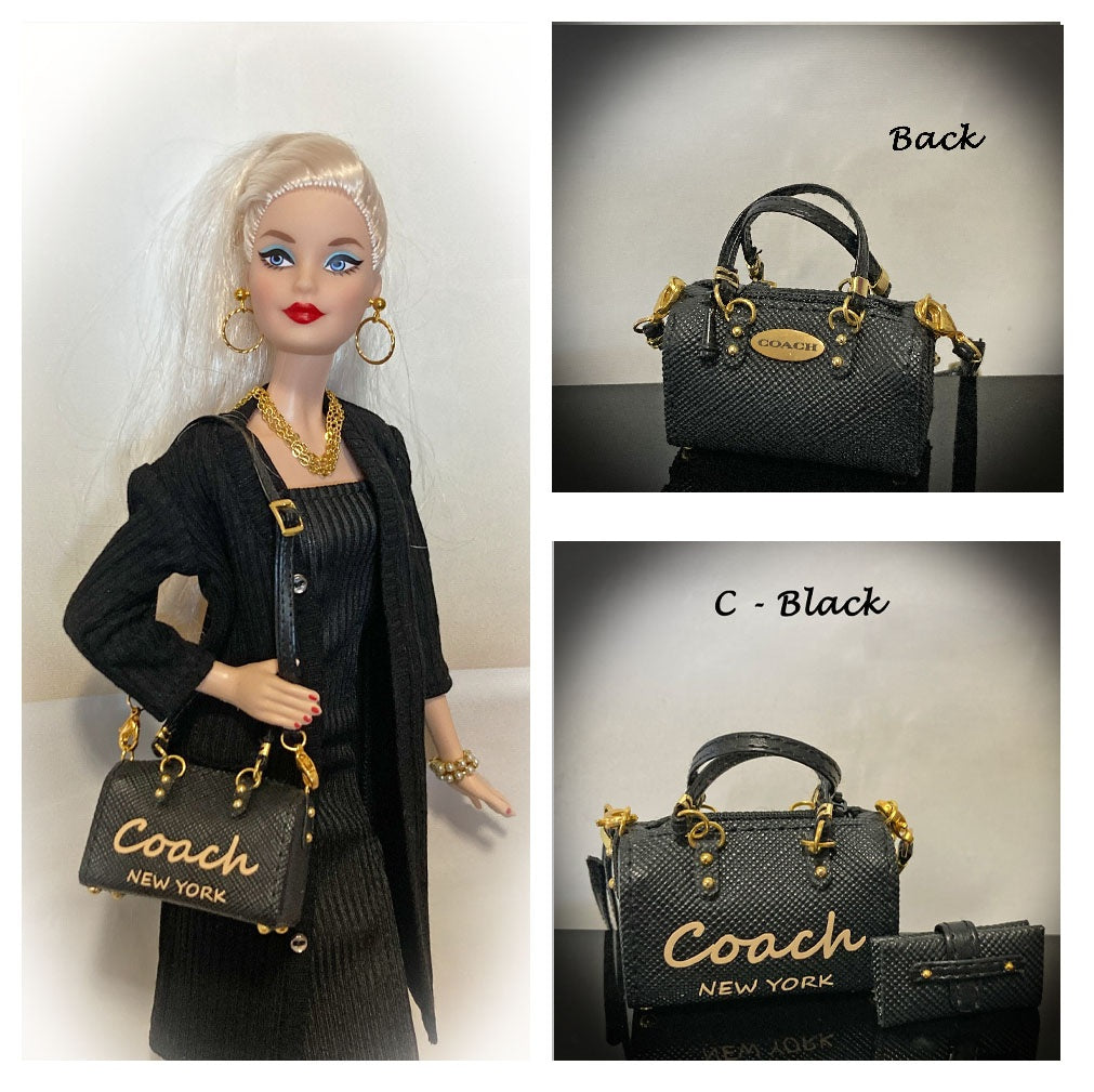 Simply Bold Reversible Satchel Handbags for 1:6 Dolls like Barbie, Blythe, Integrity, JHA