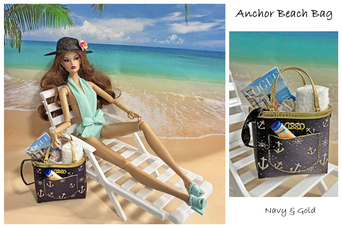 Beach Bags for Barbie, Blythe, Integrity or Equivalent Dolls