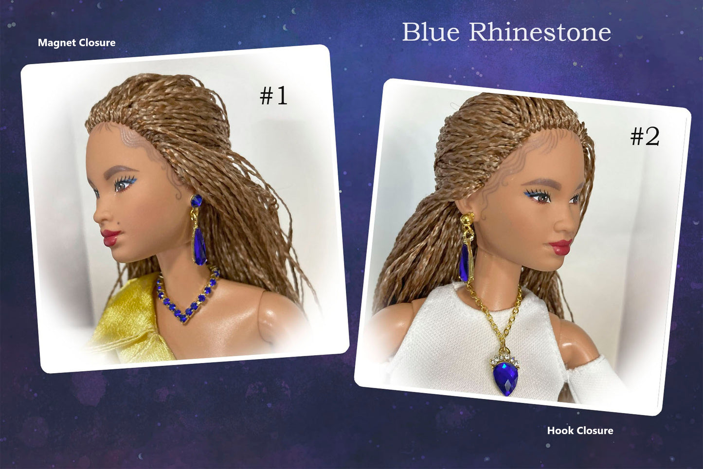 Rhinestone Jewelry for 1:6 Dolls 11 - 12"