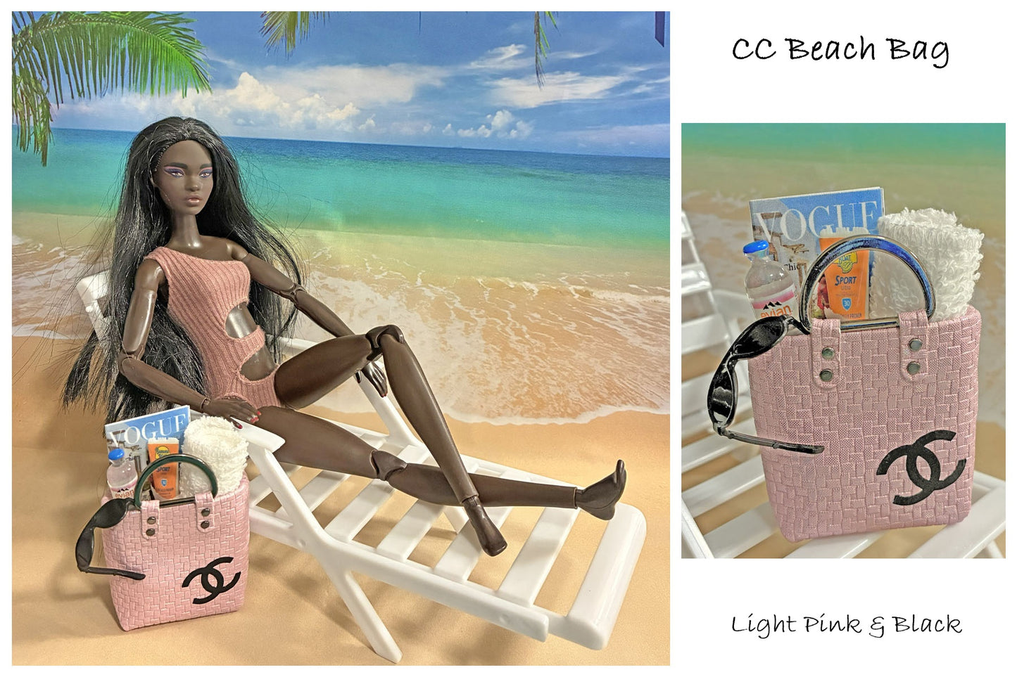 Beach Bags for Barbie, Blythe, Integrity or Equivalent Dolls