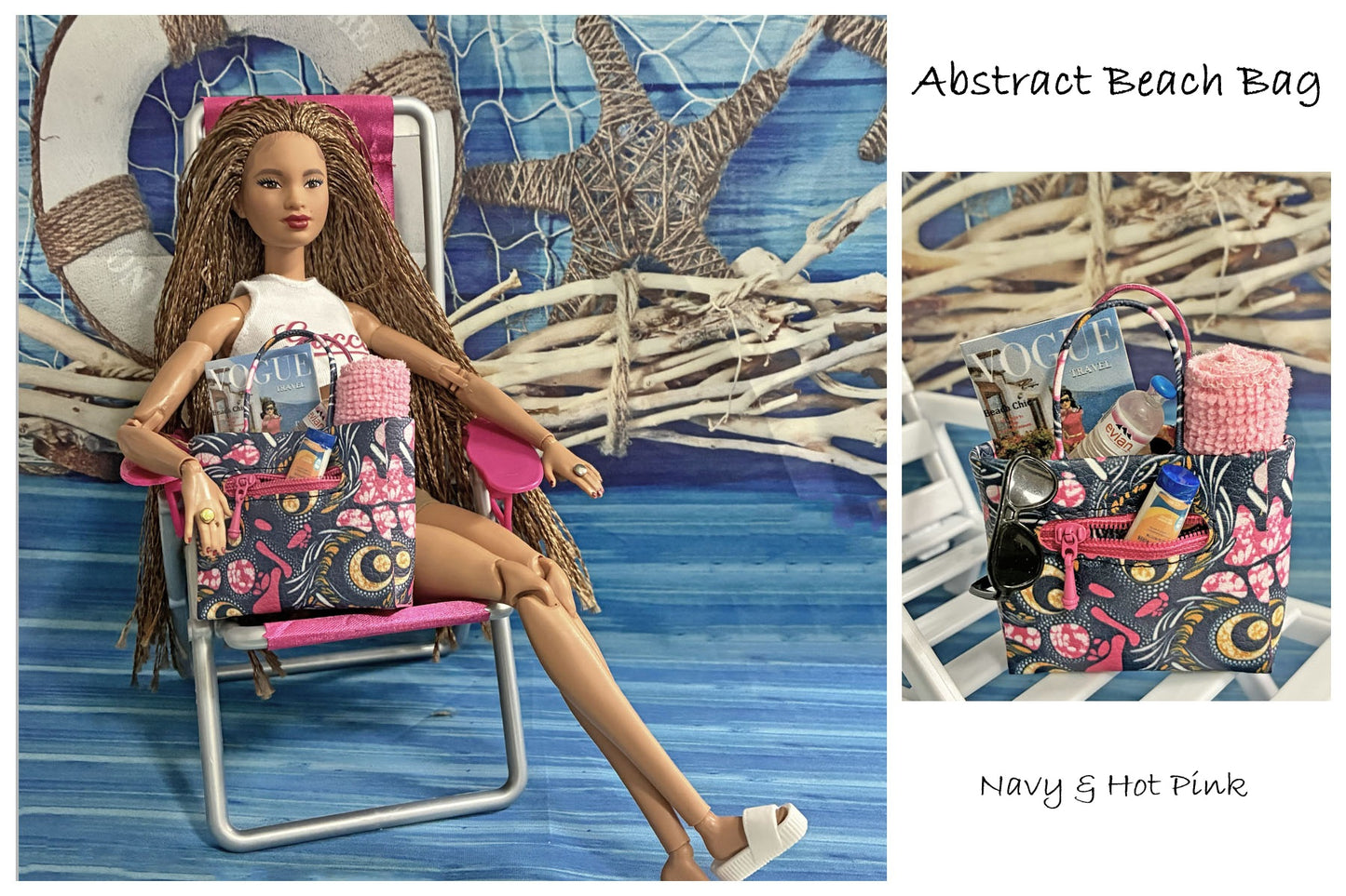 Beach Bags for Barbie, Blythe, Integrity or Equivalent Dolls