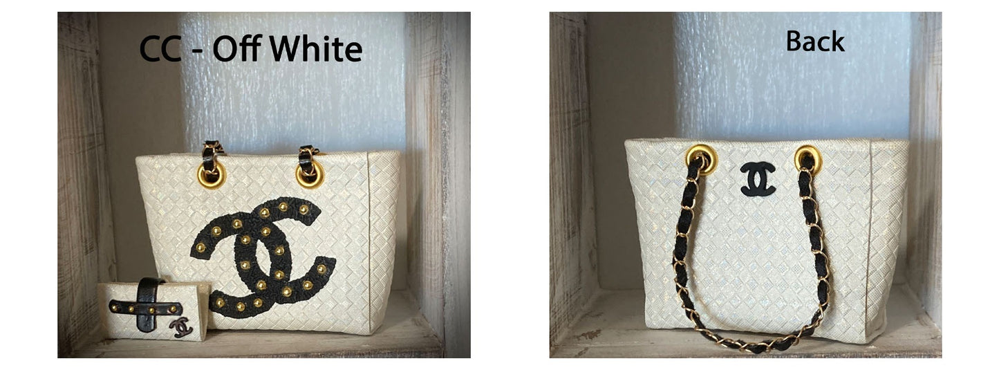 Simply Bold Reversible CC Handbags for 1:6 Dolls like Barbie, Blythe, Integrity, JHA