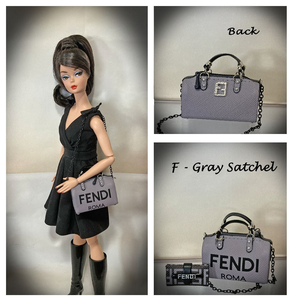 Simply Bold Reversible Satchel Handbags for 1:6 Dolls like Barbie, Blythe, Integrity, JHA